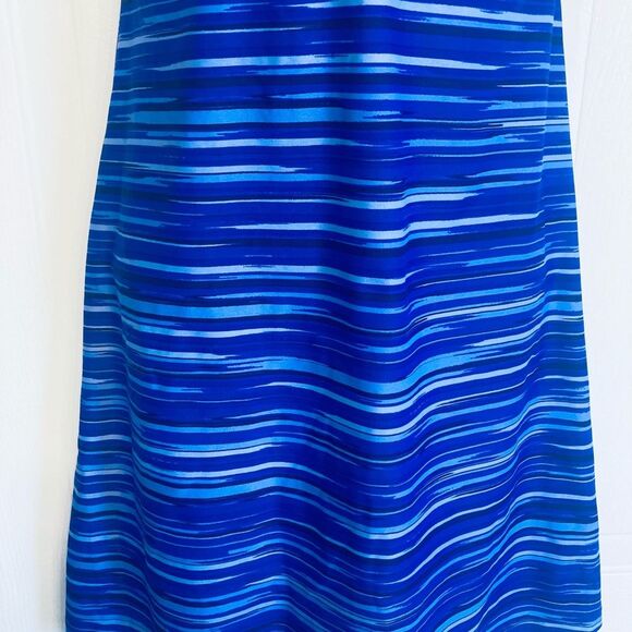 Athleta 984279 Printed Shorebreak Swim Dress Blue UPF 50+ Petite Size XXSP - Picture 3 of 10